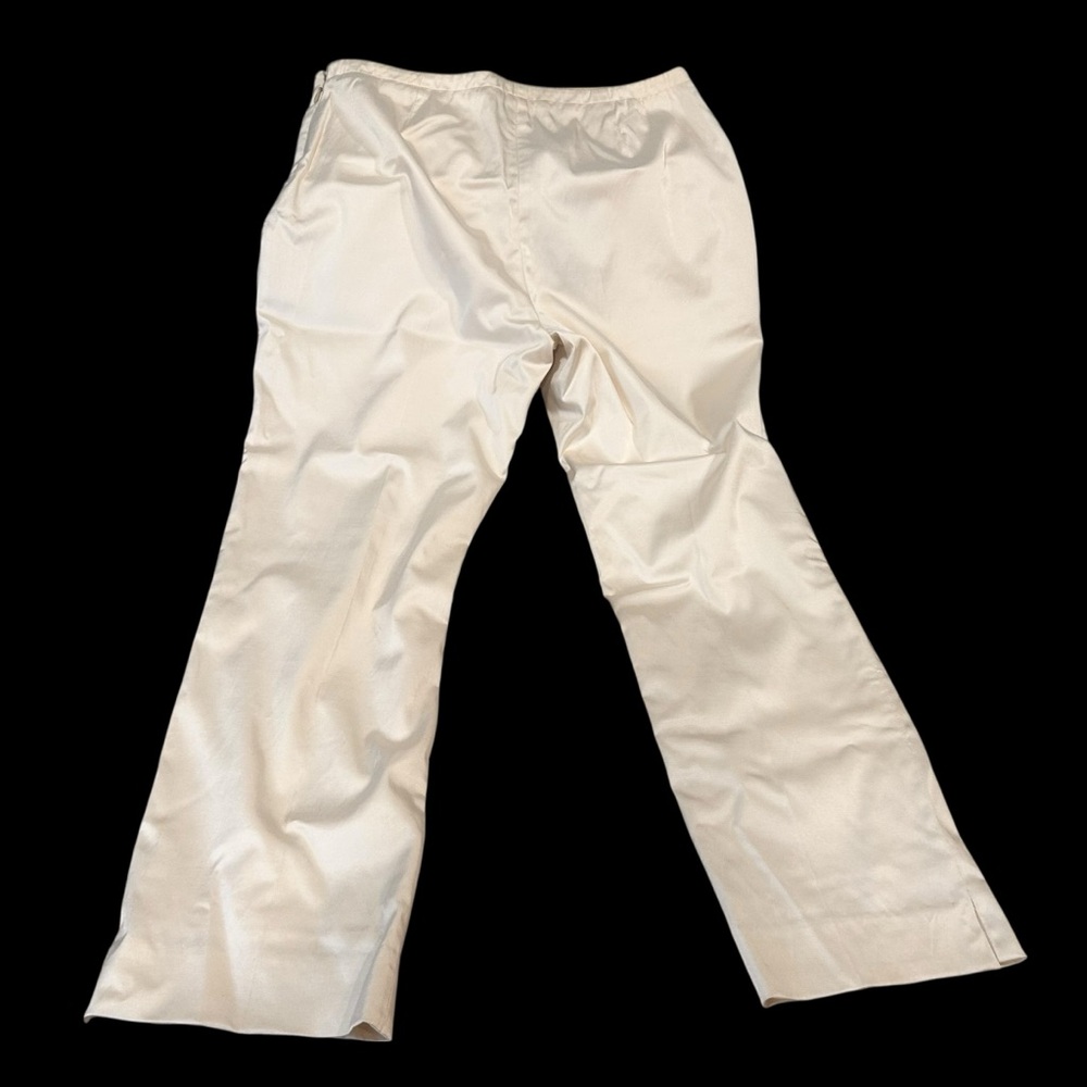 St.John Collection Ivory Pants Women’s 12 NEW Retro Silk Lined High Rise office - Picture 3 of 14